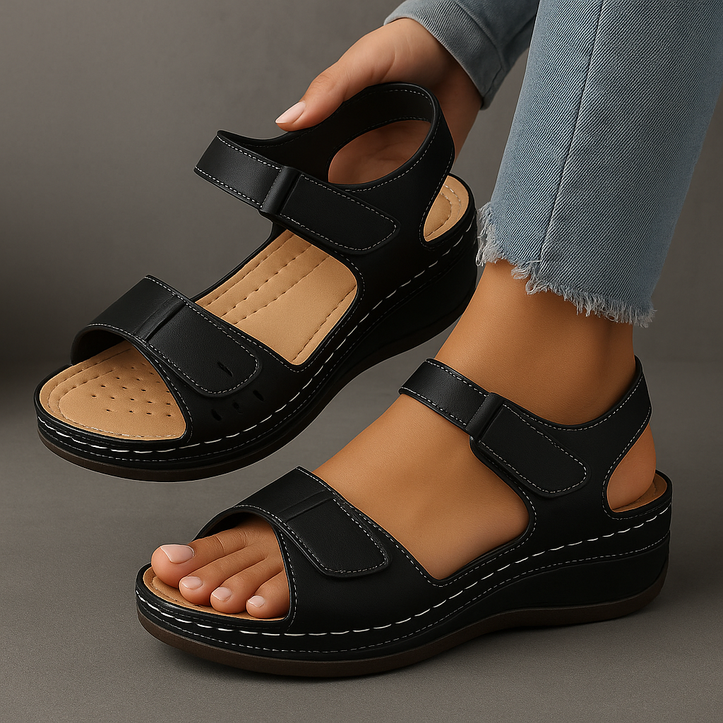 Freya™ | Komfortable sandaler med kilehæl