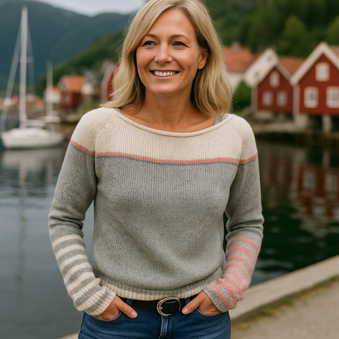Freya™ | Langermet Stripete Genser