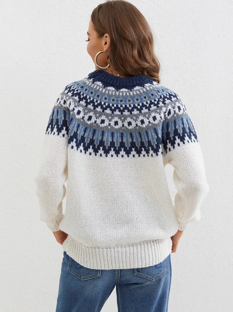 Freya™ | Stilfuld mønstrede sweater til kvinder