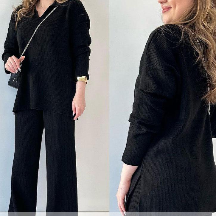 Freya™ | Bomull Sett med V-Hals og Split